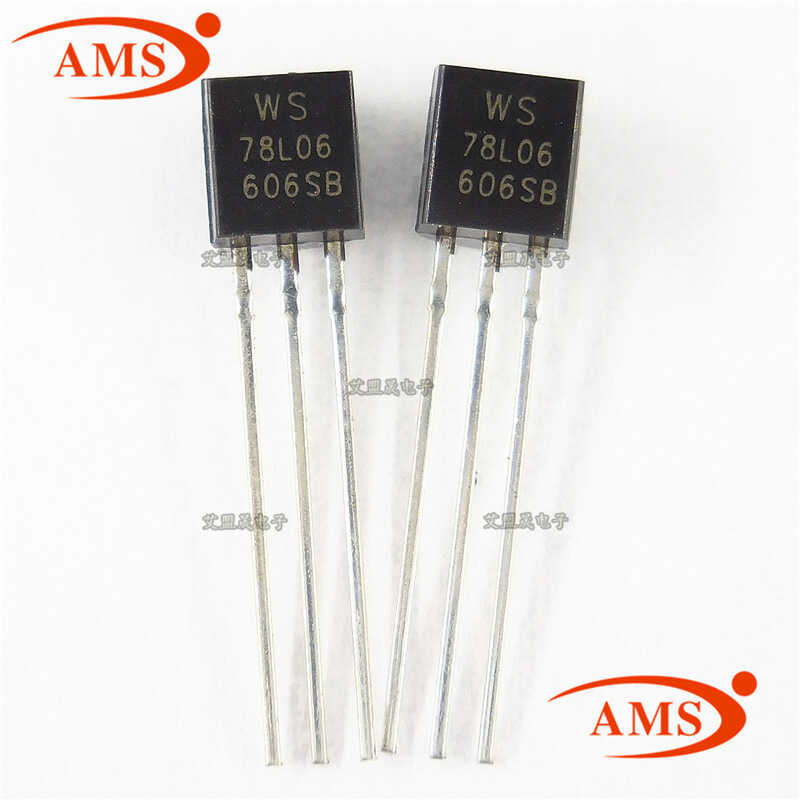 Chanzon 50 Pezzi 78L06 TO-92 - Transistor Regolatore Di Tensione 6V 30V, Triodo Per Progetti Elettronici Fai Da Te