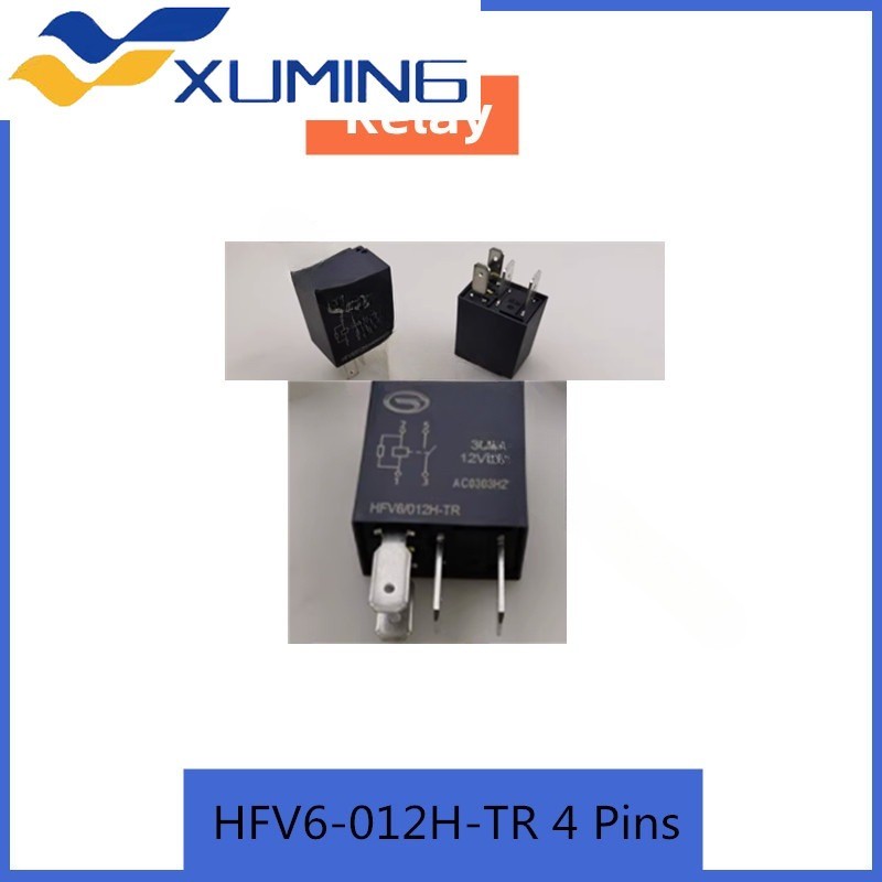 Lot De 10 Relais Automobiles HONGFA HFV6-012HS-TR - 12V DC, 4 Broches, 30A - Neufs En Boîte