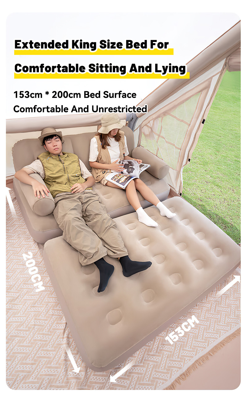 MODOFO Inflatable Air Sofa Bed Double Or Single Portable Folding Bed ...