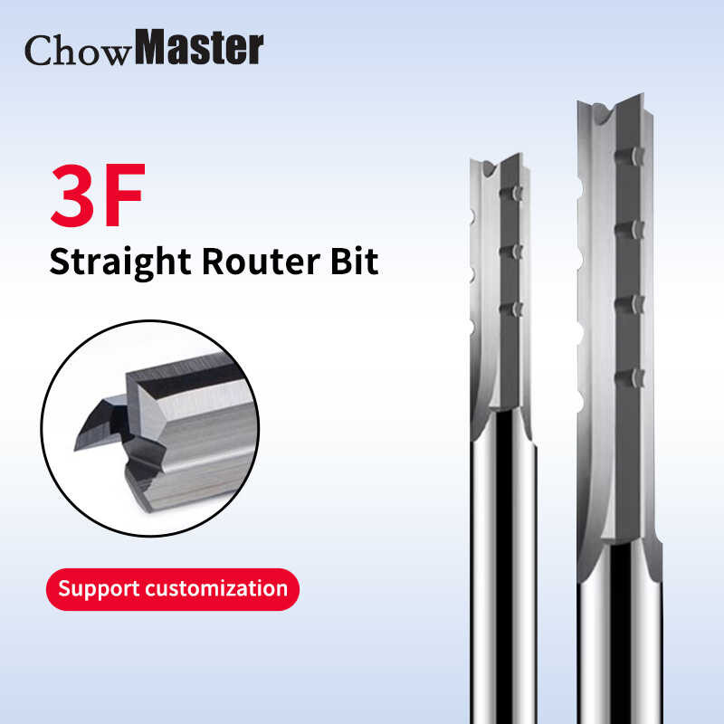 883 3 3 Chowmaster Flutes TCT Straight Router Bit 4Mm 6Mm 8Mm Shank CNC ...