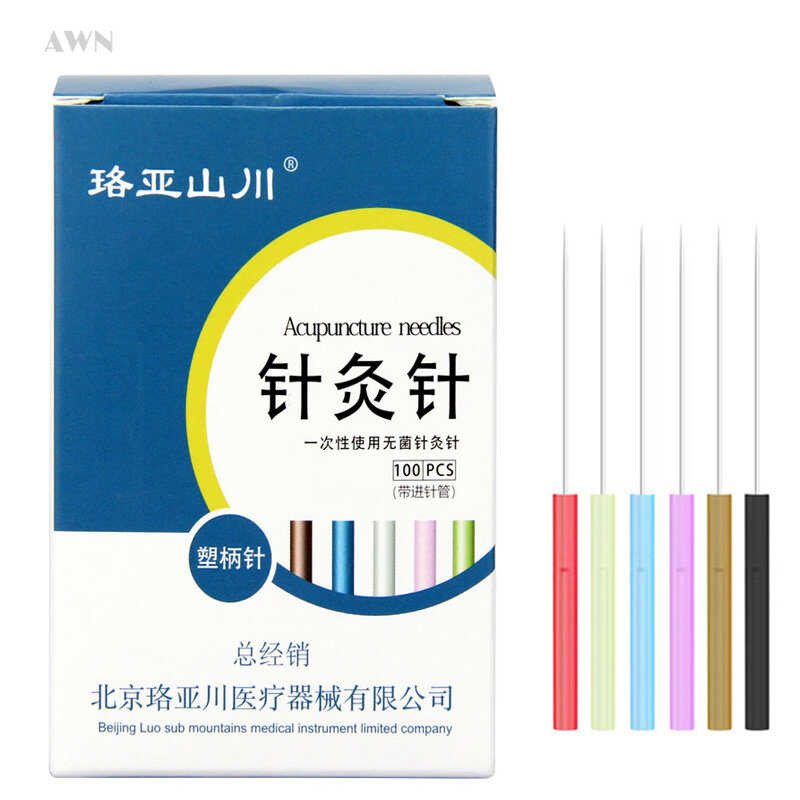 Acupuncture Needle S/Fine May Guide Tube Colrors Plastic Handle Face ...