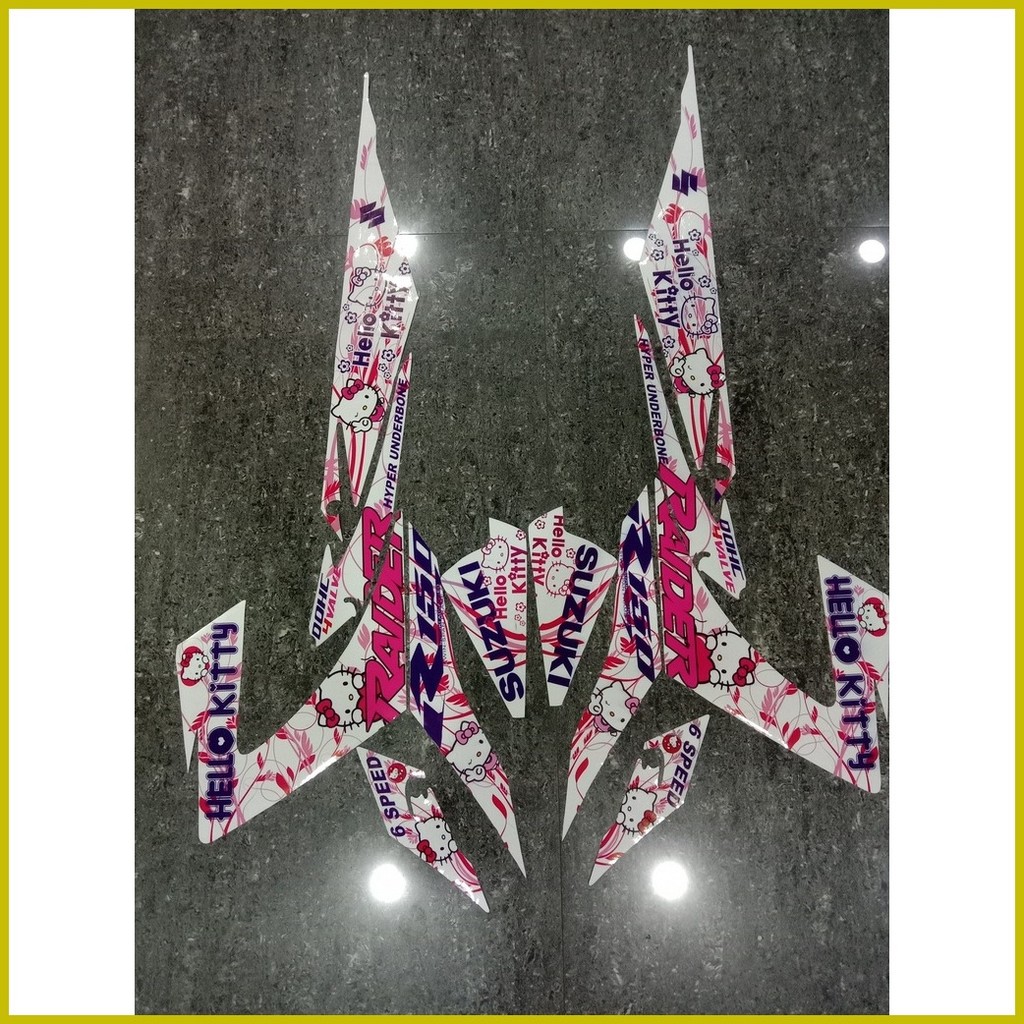 ☃ Raider 150 BodyDecal - HELLO KITTY Pink White Decal High Resolution ...