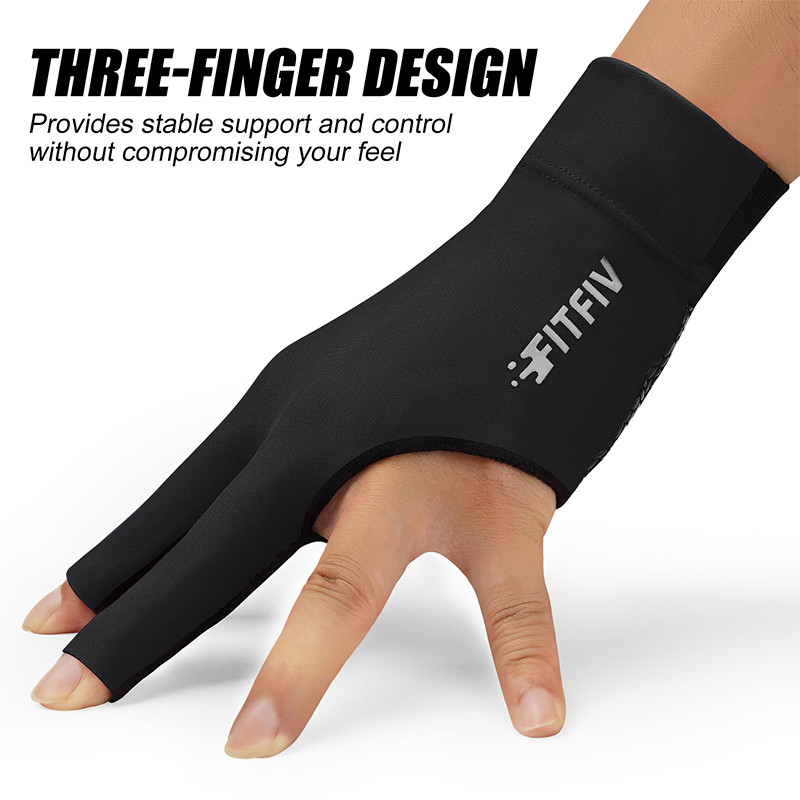 Buy 3 Fingers Billiard Glove For Left Hand Snooker Accessories