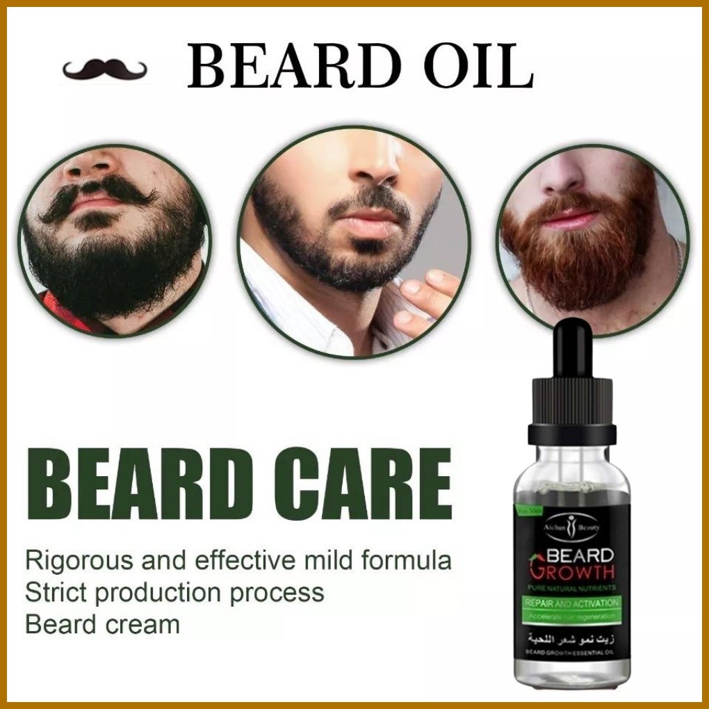 Beard Growth Premium Organic ORIGINAL Mustache Growth Oil Beard Grower ...