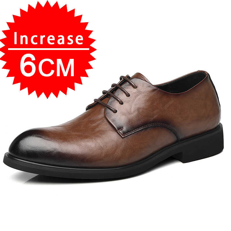 Formal Leather 6CM Elevator Shoes
