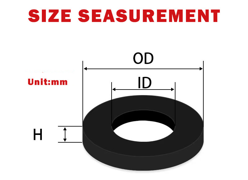 Ouling H3mm Plain Gasket ID M4-M42 Nitrile Rubber Black Oil Resistant ...