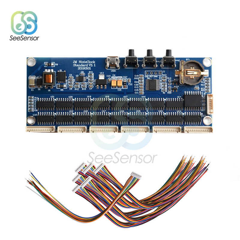 1A 5V Mirco USB DIY IN14 QS30 IN12 Nixie Tube Digital Clock Kit Module ...