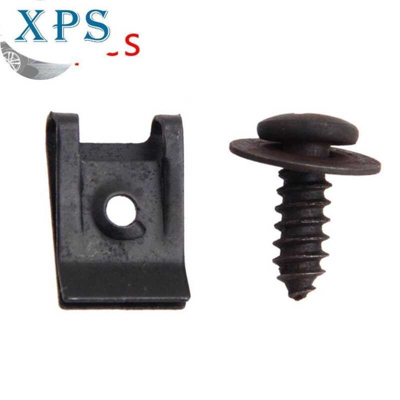 LY Xps 15Set Spring Metal U-Type Clip With Screw Car Bumper Fender Trim ...