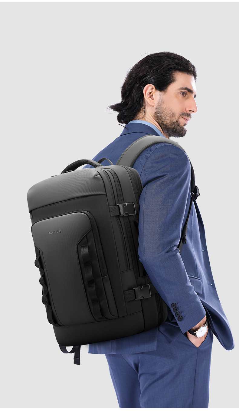 BANGE New Large Capacity Outdoor Travel Backpack 15.6 Inch Expandable ...