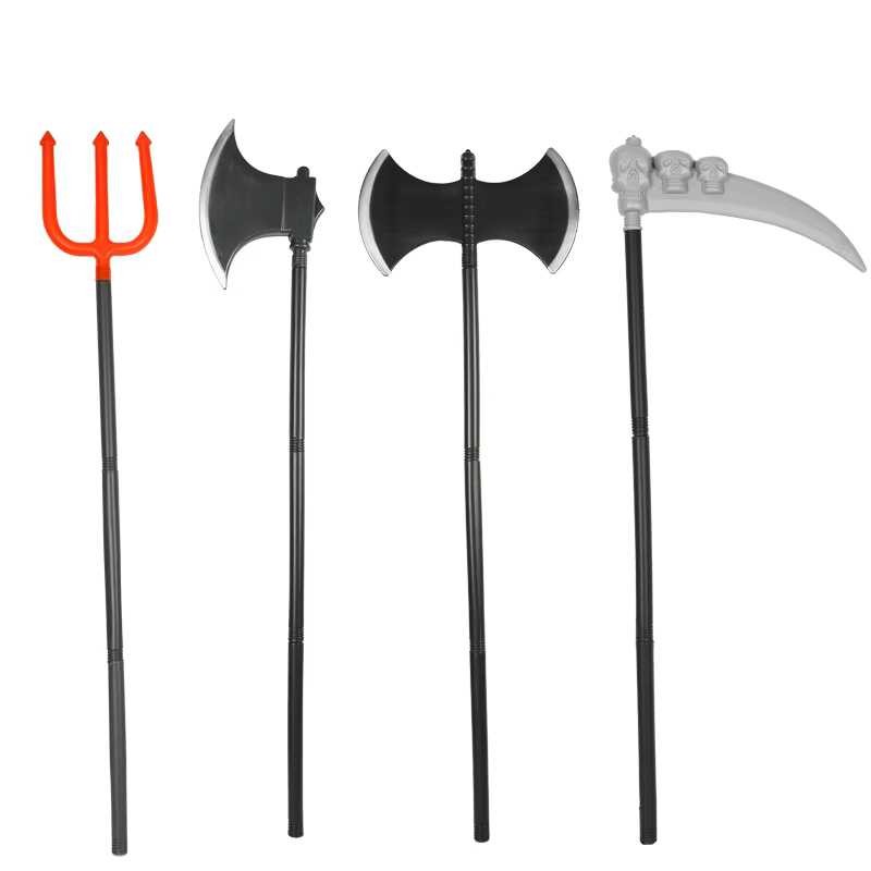 RIHINING Halloween Cosplay Props Weapon Ghost Scythe Axe Xe Red Head ...