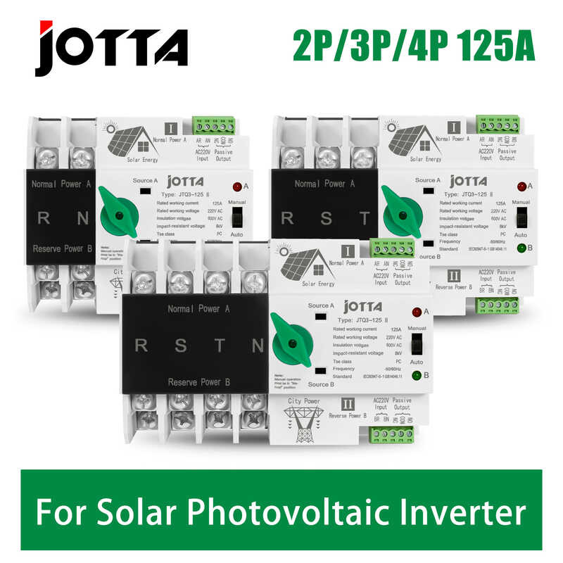 PC Isang Type A Automatic Transfer Switch PV For Solar Photovoltaic ...