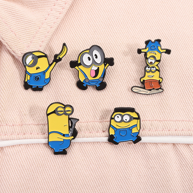 Funny Cat Minions Enamel Pin Anime Movie Brooch Pins Badges Accessories ...