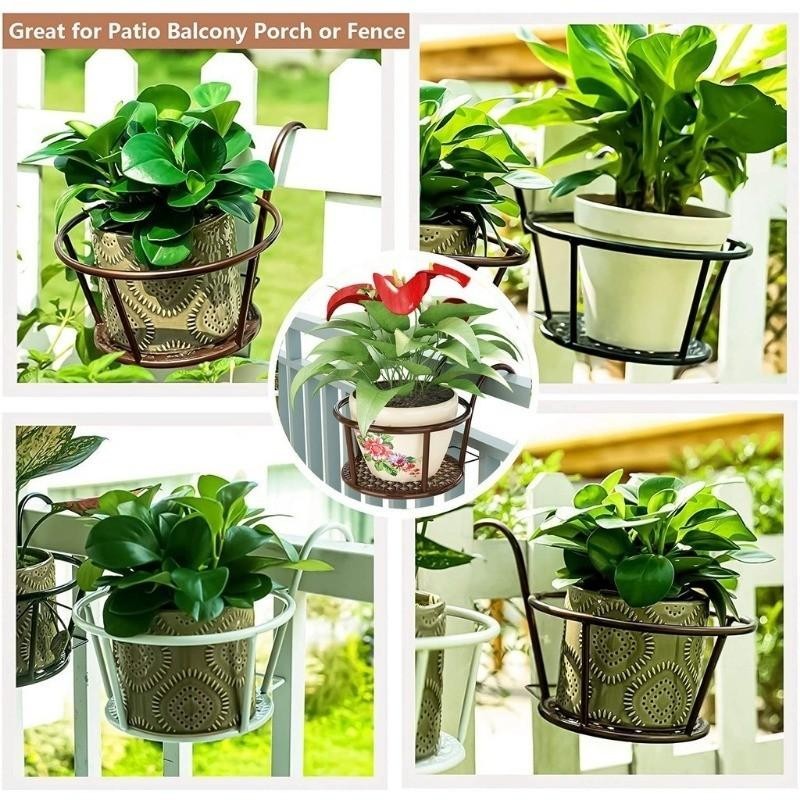 Balcony railing wall hanging small flower rack fence hanging flower pot ...