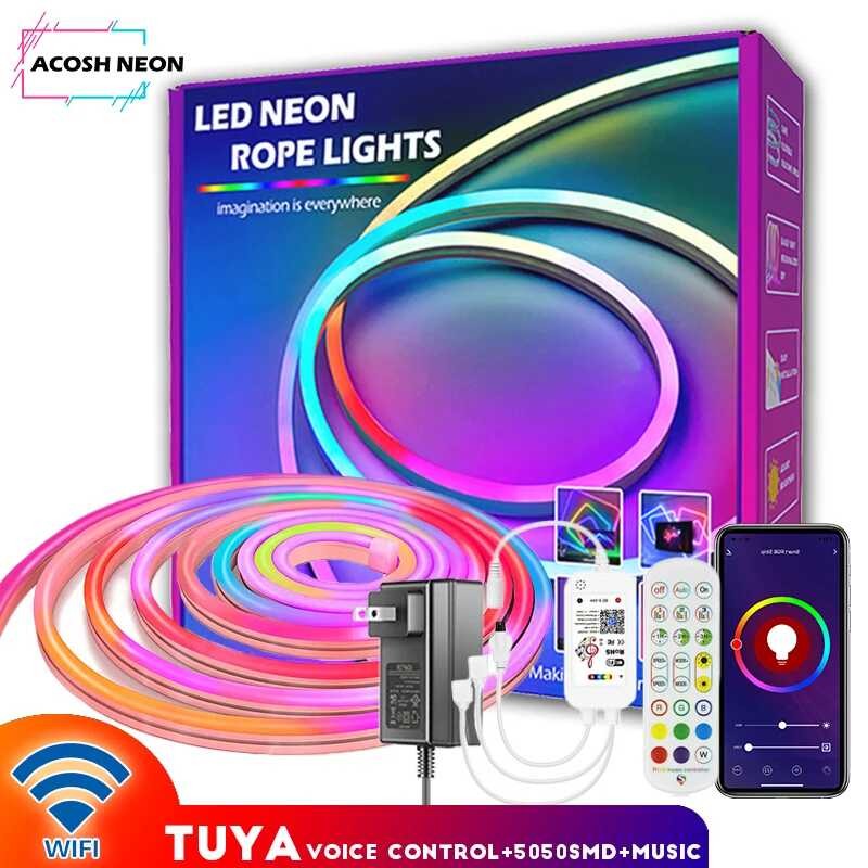 10M/32.8Ft Tuya RGB Lighting Strip Neon Wifi Smartlife Flexible Led ...