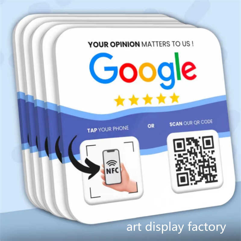 Google Custom Review Sign NFC Stand And QR Code Table Display | Shopee ...