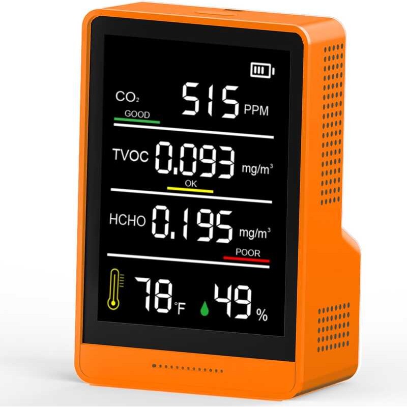 indoor AQItech Prefesionall air quality monitor with AQI buzzer alarm ...