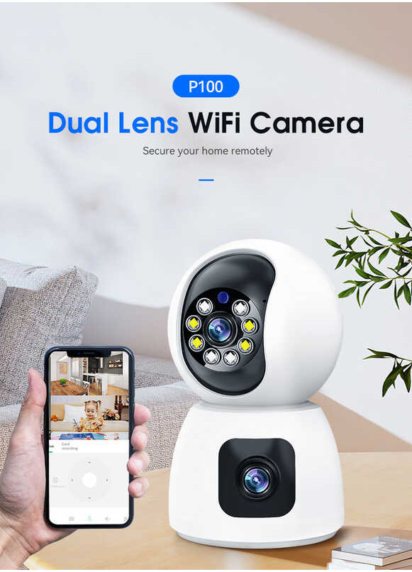 UHD 4Mp Eseecloud APP Full Color Dual Lens WIFI IP Camera AI Humanoid ...