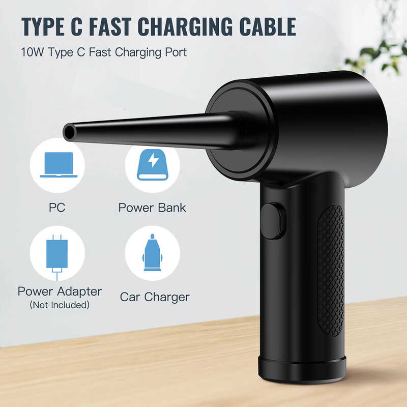 Duster Compressed Keyboard Electric Blower Computer Cleaning Cordless ...