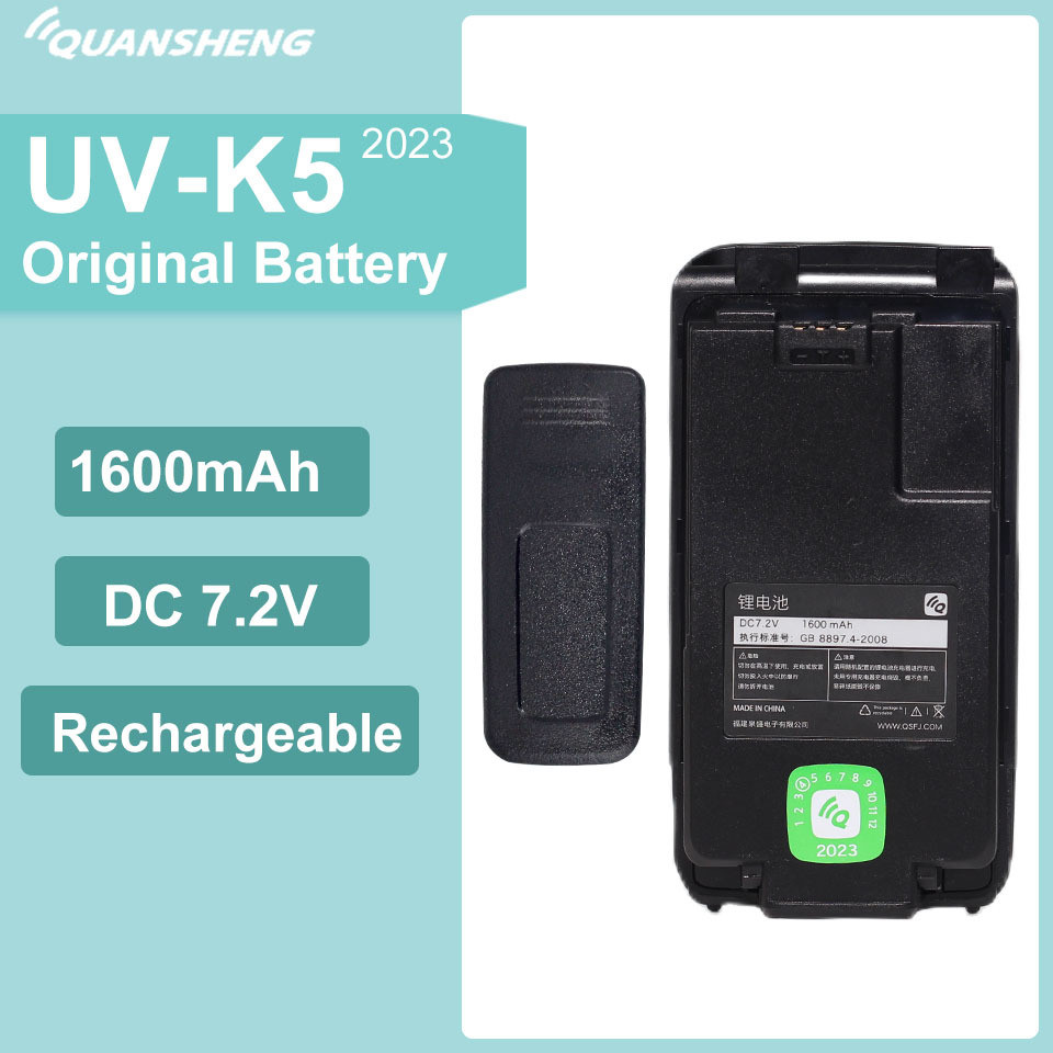 Uv K Quansheng Walkie Talkie Li Ion Battery Original Bpk Dc V Mah Rechargeable Pack