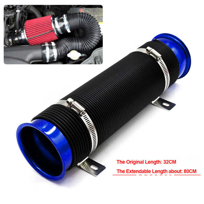 Car 76Mm Air Turbo Intake Inlet Adjustable Flexible Tube Hose Cold Feed ...