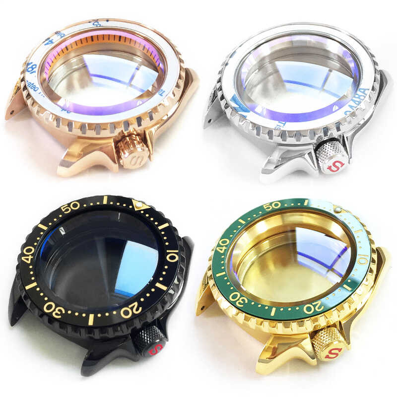 Stainless 3 49 Steel Case Shiny For Skx007 Sapphire Glass Double Dome ...