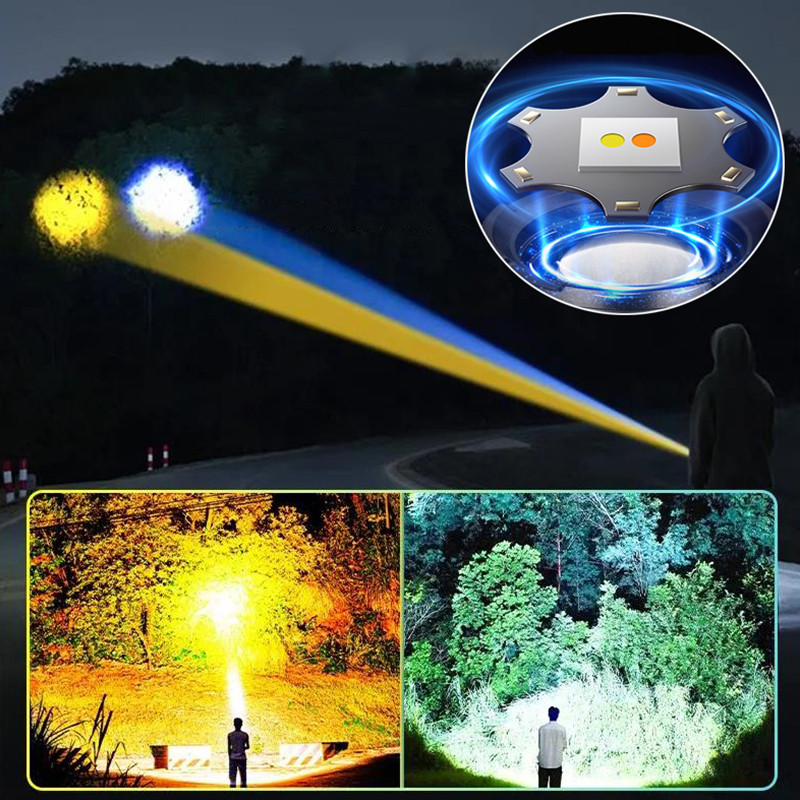 Most Powerful LED Rechargeable Extra Large Yellow white Light ...