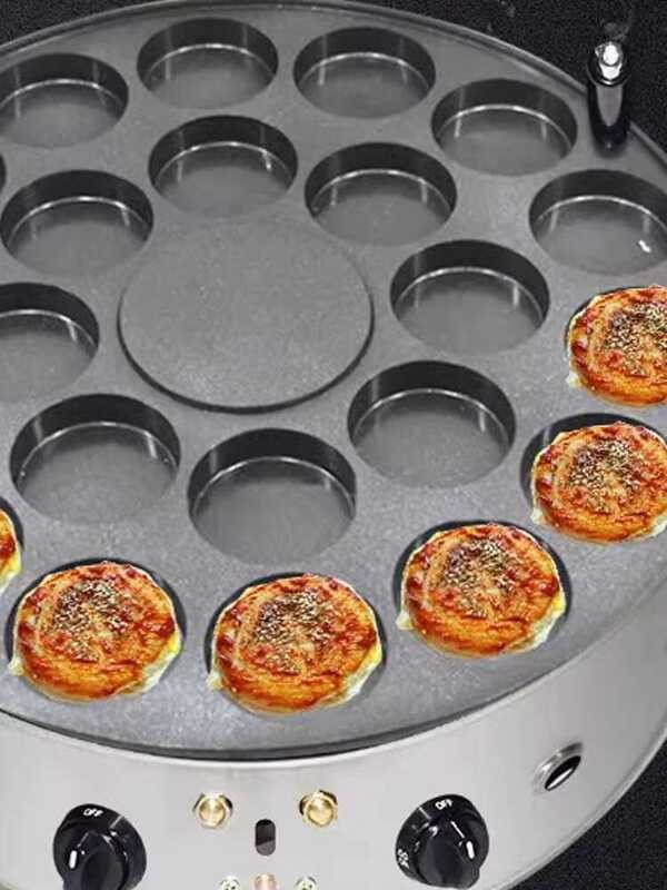 Rotating commercial gas stove wheel pancake 18 22 26 hole machine meat ...