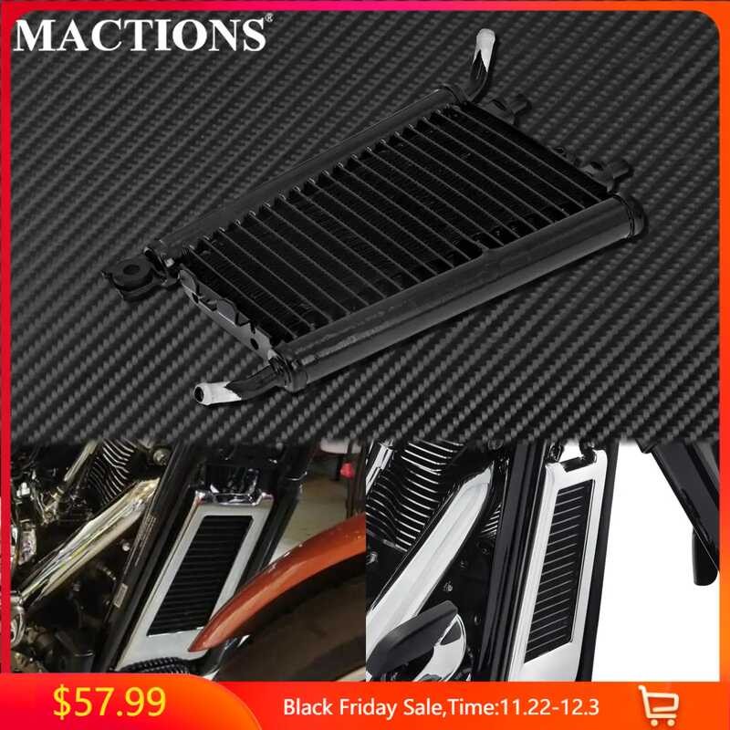 Motorcycle 5 9 Black Oil Cooler Radiator For Harley Softail Slim FLSL ...