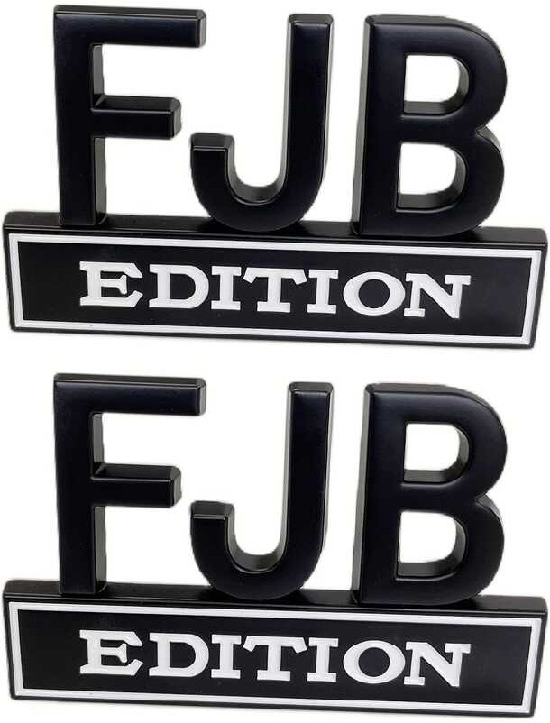 FJB QYZZRS 2-piece version badge, FJB car decal 3D raised letter bumper ...