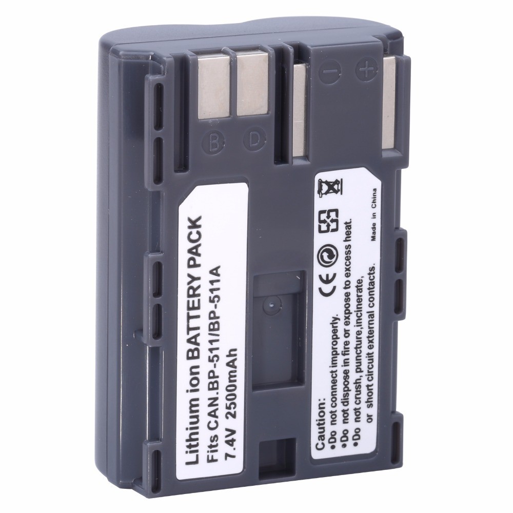 Pc Battery Canon Bp-511 Bp-511A For Canon EOS D30 10D D60 300D 5D 20D ...