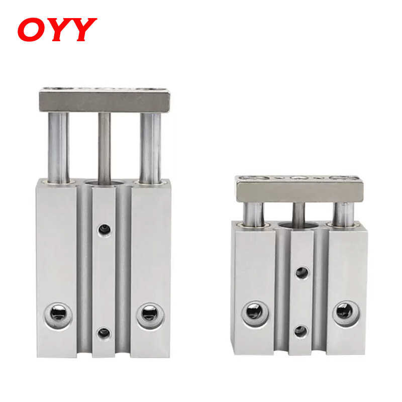 TCM Series Guided Pneumatic Cylinder – 20mm Bore, 200mm Stroke, 3-Rod Design With Magnet For Precision Automation
