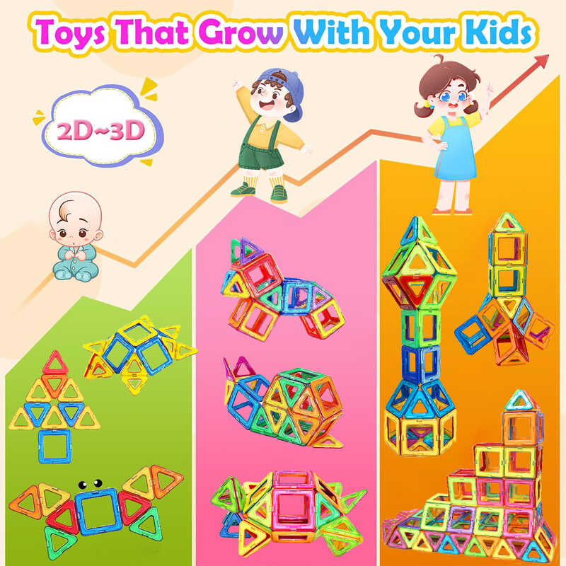 Building Magnetic Blocks Laruan, Pag-Aaral Ng Puzzle, Birthday At ...
