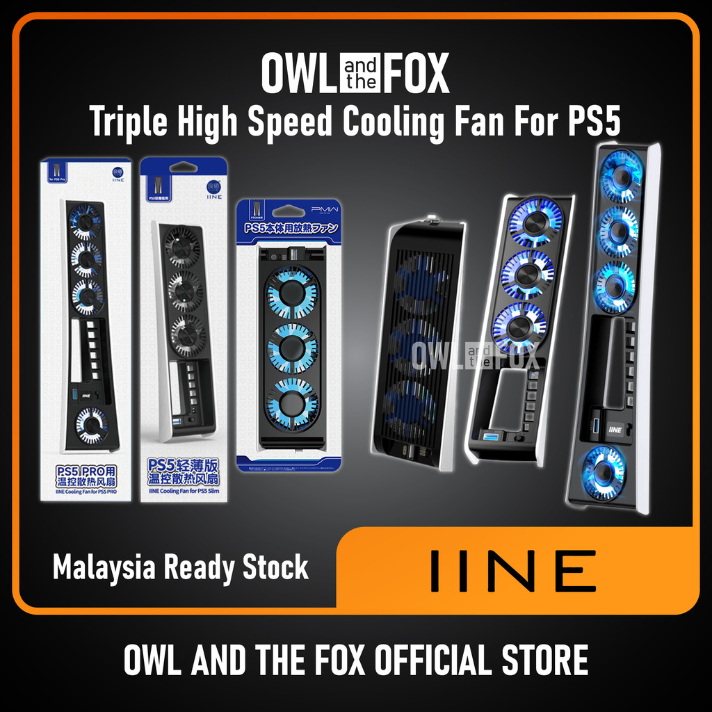 IINE PS5 FAT SLIM PRO Console Host Cooling Fan Cooler 3 Fan Cooler L847 ...
