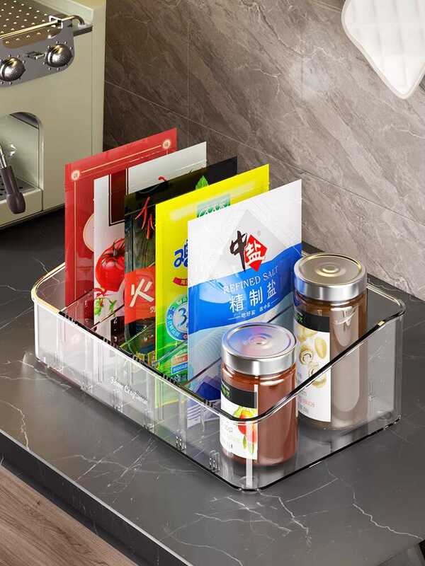 Seasoning jar storage box, countertop seasoning salt, kitchen light ...