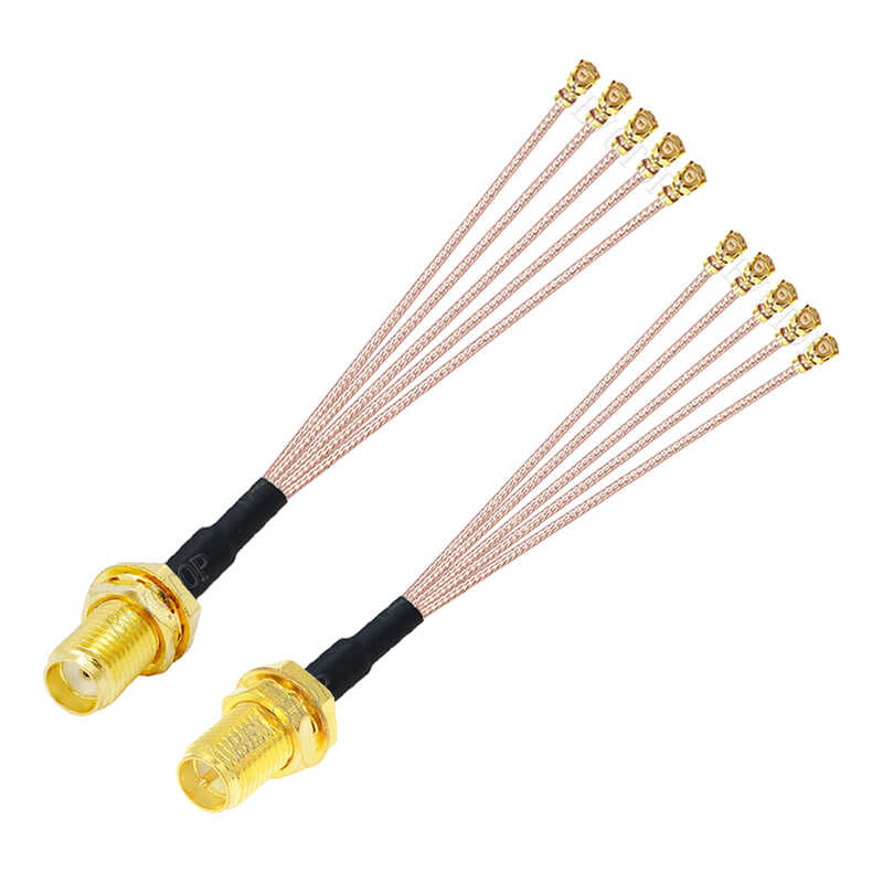 RG-178 New Splitter RP-SMA / SMA Female to 5 x U.fl 1 Female1 RG178 ...