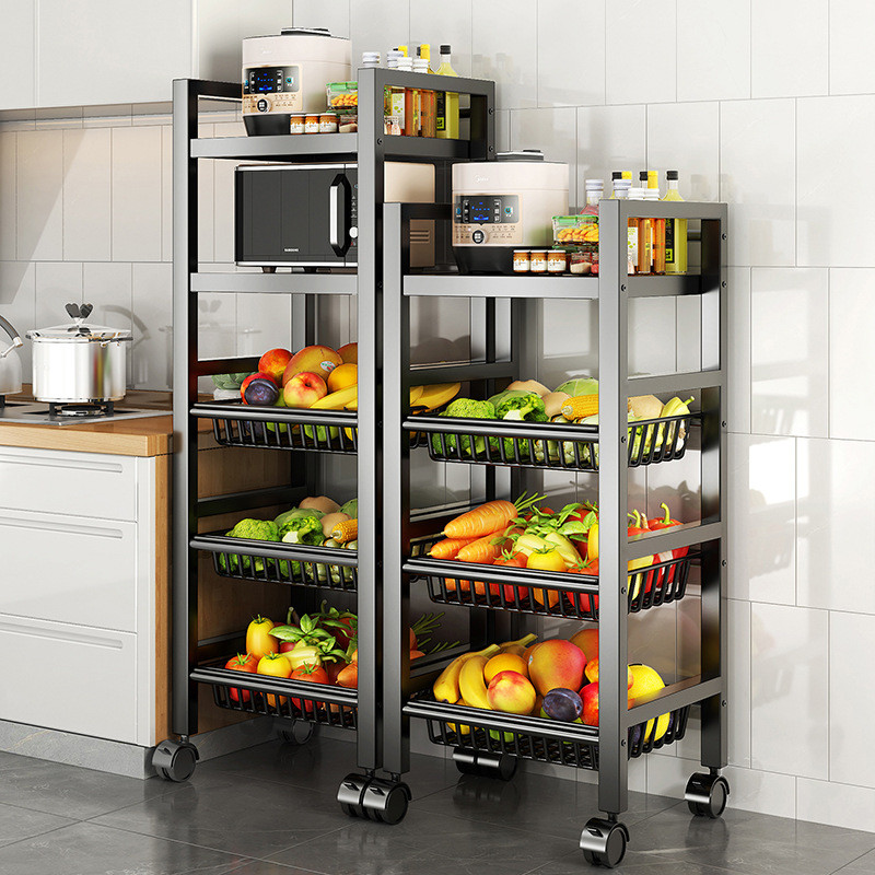 Kitchen Fruit And Vegetable Storage Rack Vegetable Basket Floor ...
