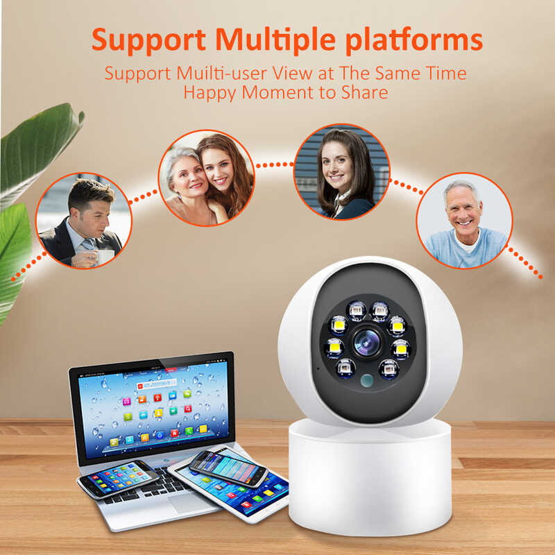 WiFi camera sa loob bahay, remote viewing ng mataas na definisyon ...