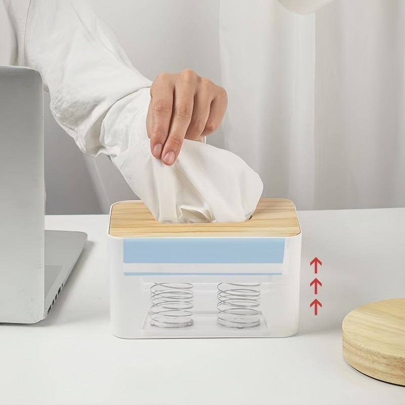 Paper Towel Spring Tray Tissue Box Rising Elastic Support Drawing Paper ...