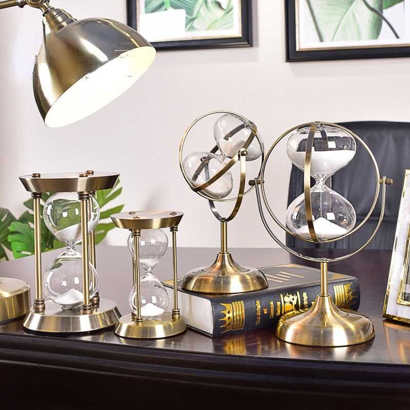 Light Metal Hourglass Timer Ornaments Home Accessories Modern Living ...