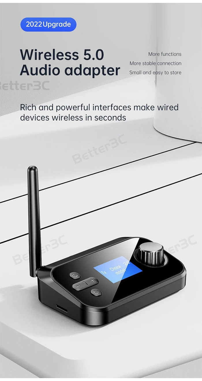 AGETUNR J51 V5.3 Bluetooth Transmitter Receiver 2-in-1 Bluetooth AUX Adapter for TV/Car/PC/Gym ,Pairs 2 Devices Simultaneously