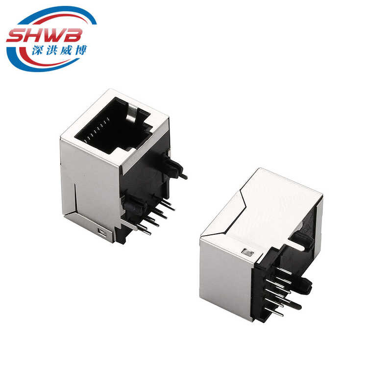 Network interface socket RJ45 socket, 90 degree horizontal long body ...