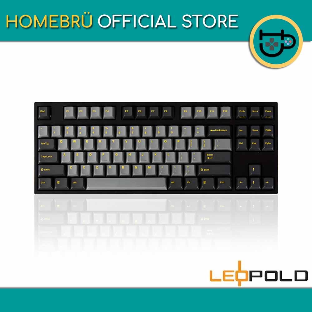 Leopold FC750R Ash Yellow PD | TKL Double Shot PBT Mechanical Keyboard ...