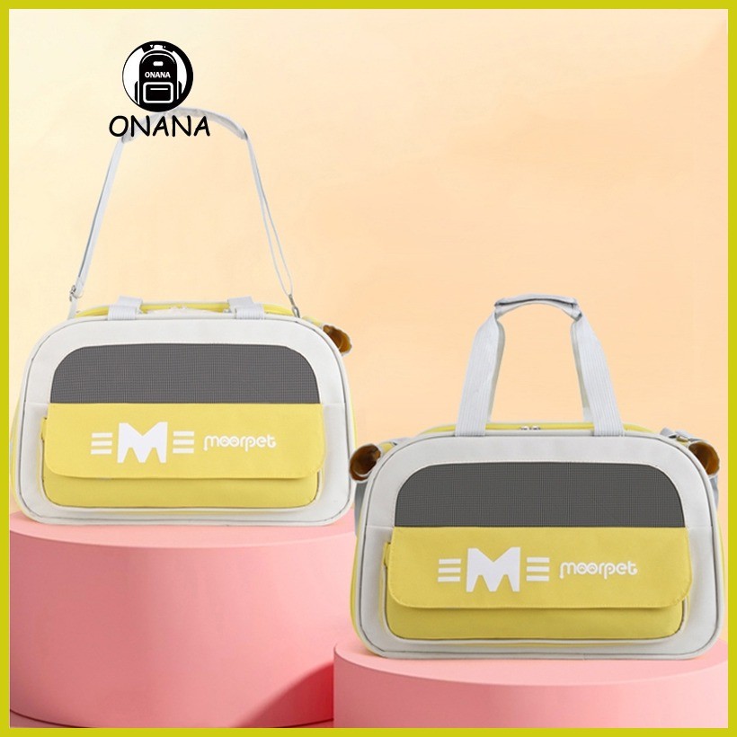 ↘ ∽ Stroller Pet bags portable Cat bagpack Dog backpack space ...