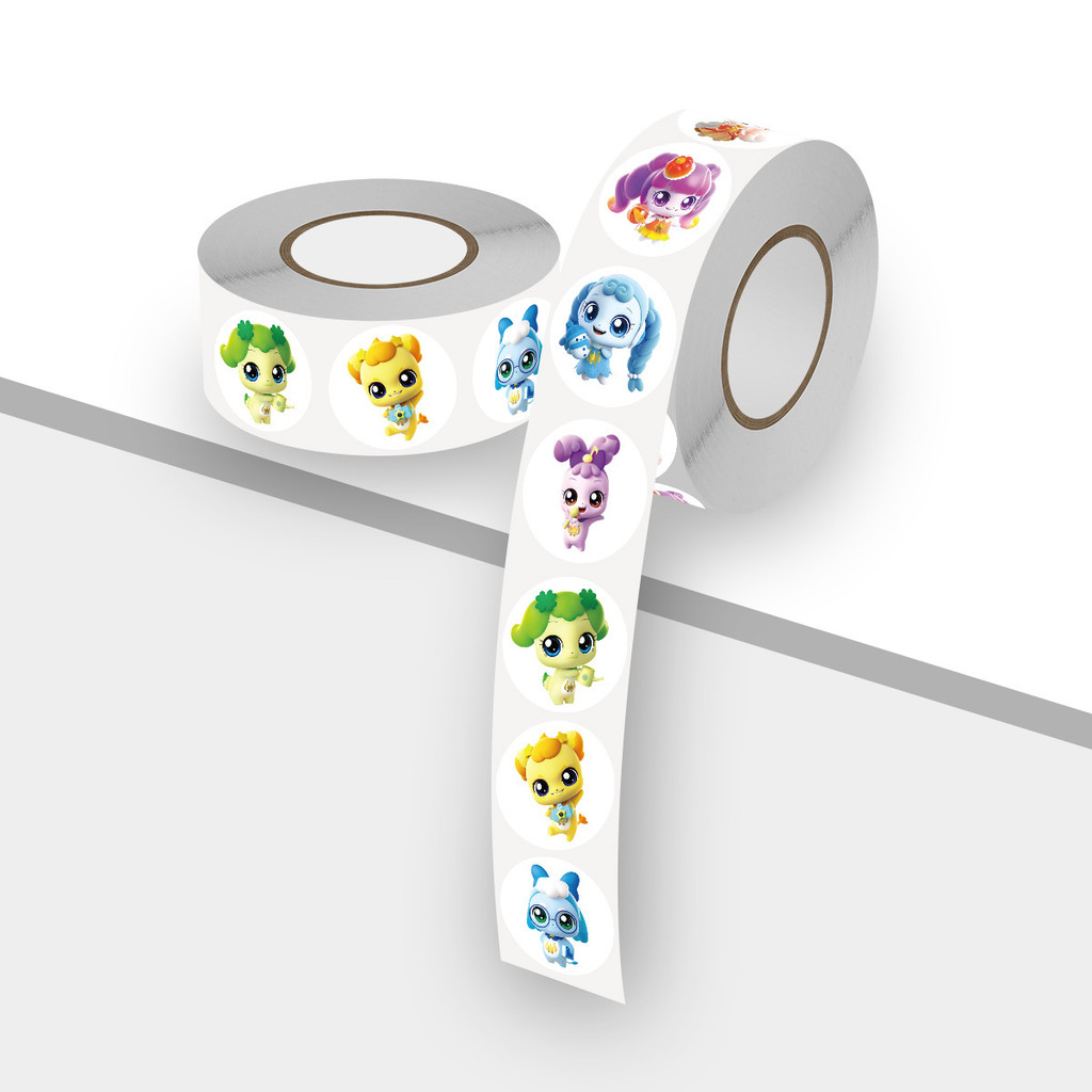 500 Pcs / Roll Cute Catch! Teenieping Cartoon Sticker Circular Gift ...