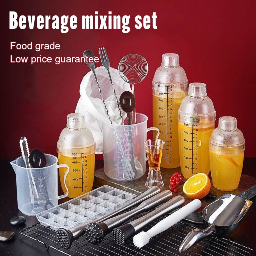 Bartending Milktea Basic Equipment Set | Shaker Stirrer Strainer Scoops ...