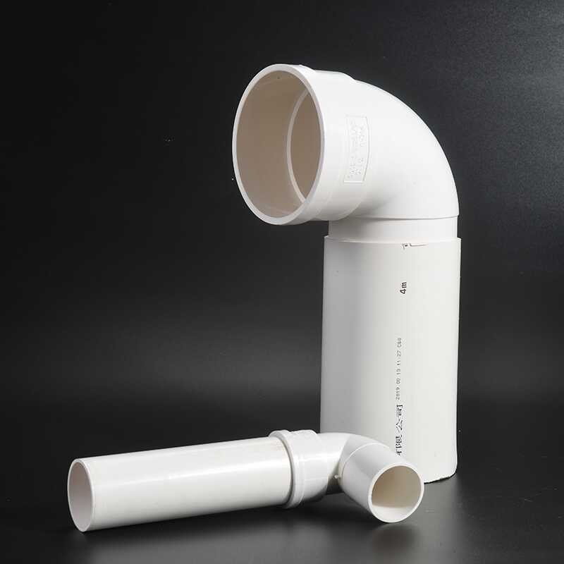 PVC inner and outer direct elbow three-way drainage pipe extension ...