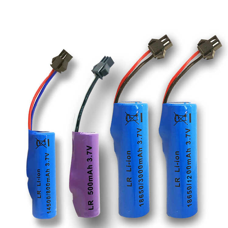 Cylindrical c4e ribbon 18650 3.7V14500 lithium battery toy car battery ...