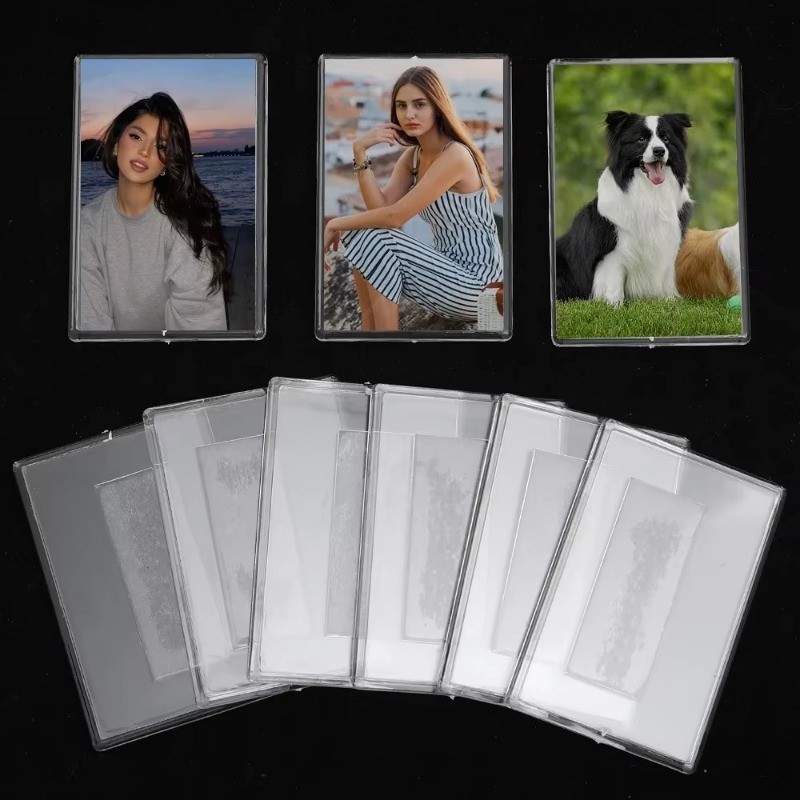 5PCS Acrylic Magnet Photo Frames - Transparent Refrigerator Magnet ...