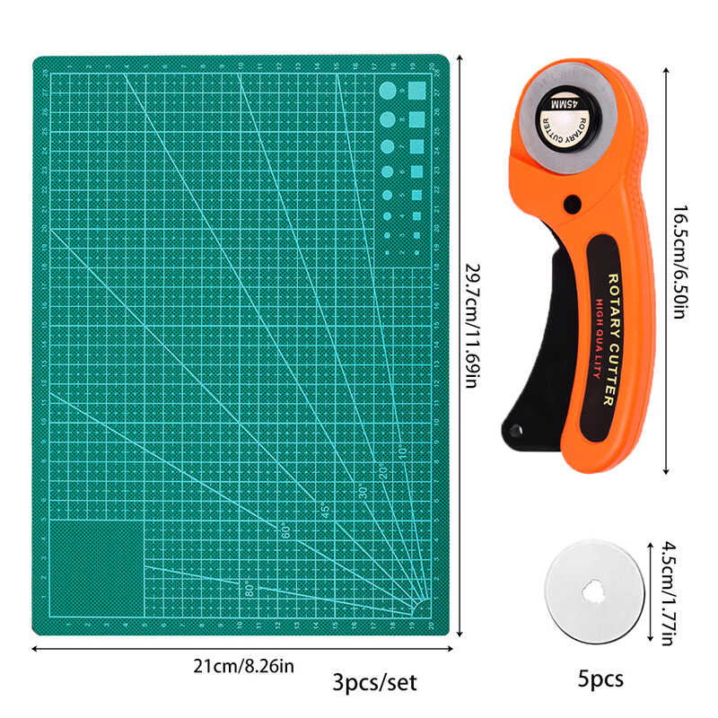 Sa Para DIY Orange Round Hob Fabric Leather Craft Wheel Rotary Cutter ...
