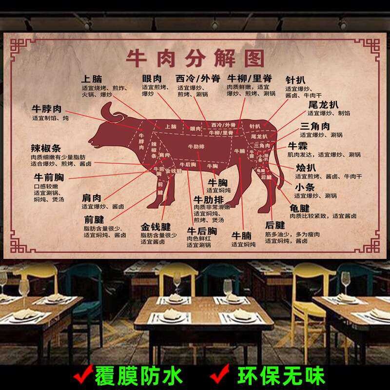 Beef breakdown segmentation part lamb and pork distribution schematic ...